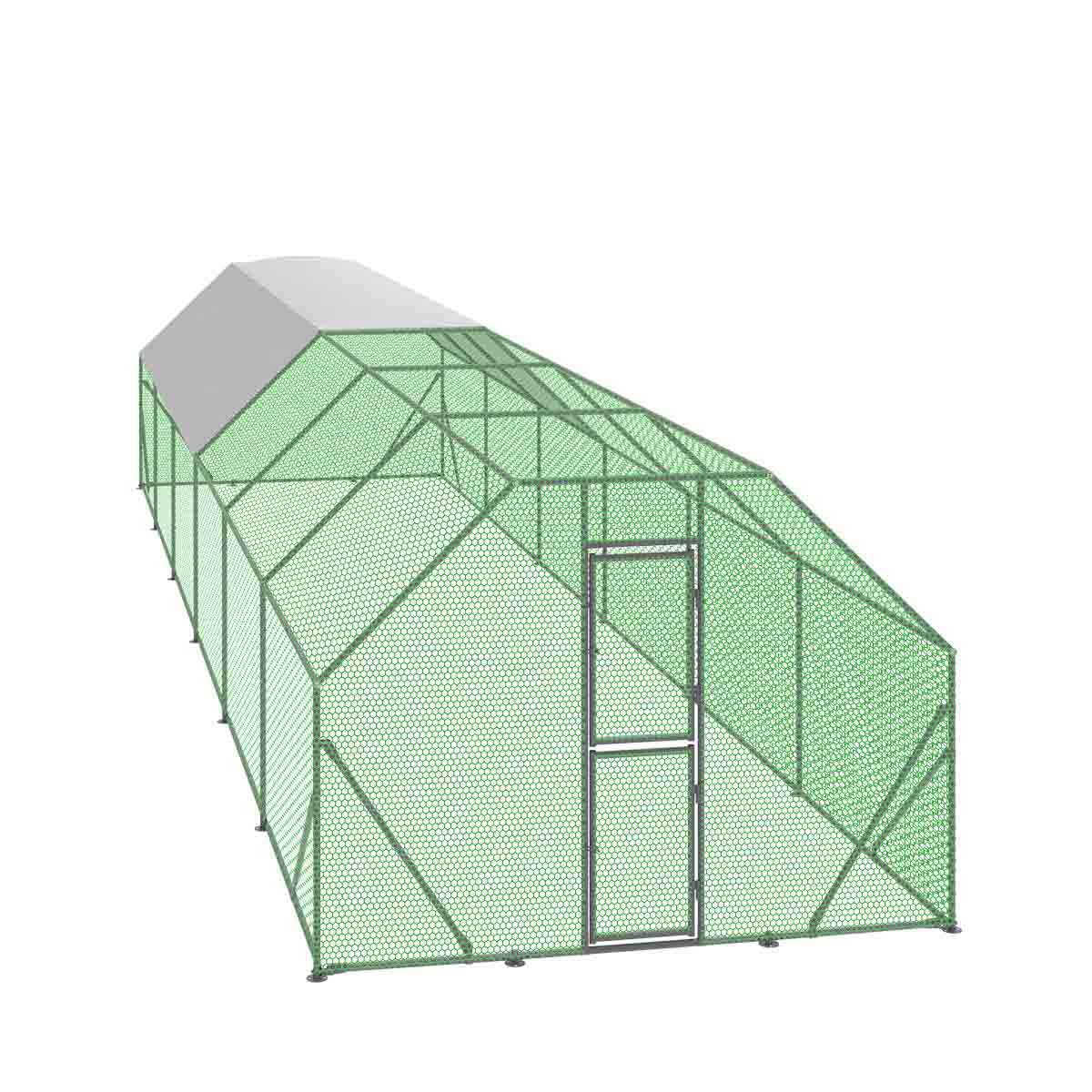 3 x 12 m Chicken Coop Run Shelter with Lockable Gate, 2 m High, 36 m², TMG-CRS1040 - Image 9