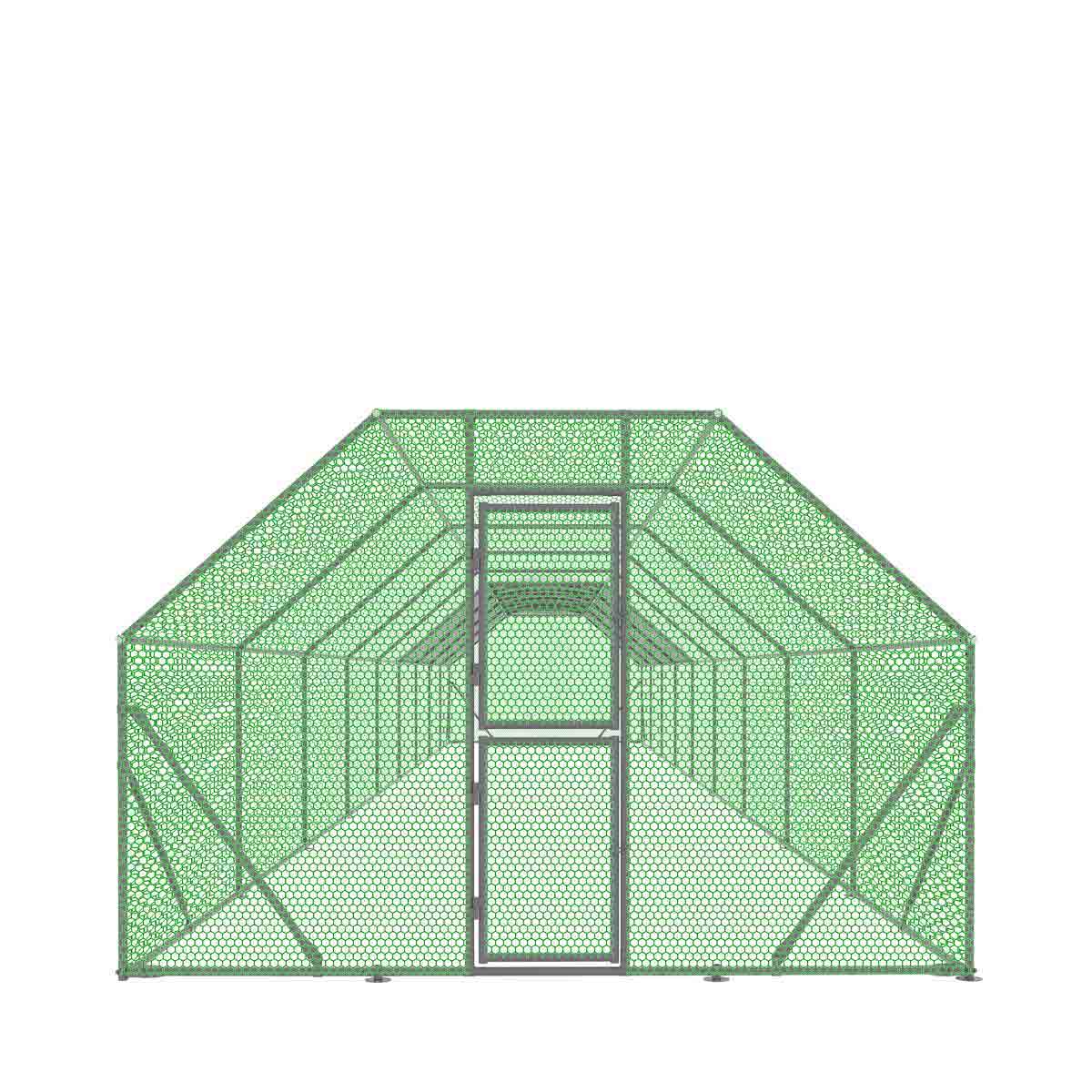 3 x 18 m Chicken Coop Run Shelter with Lockable Gate, 2 m High, 54 m², TMG-CRS1060 - Image 2