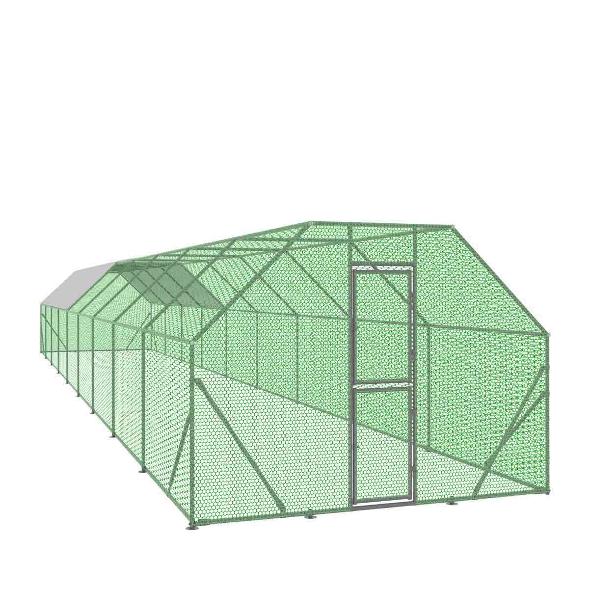 3 x 18 m Chicken Coop Run Shelter with Lockable Gate, 2 m High, 54 m², TMG-CRS1060 - Image 4