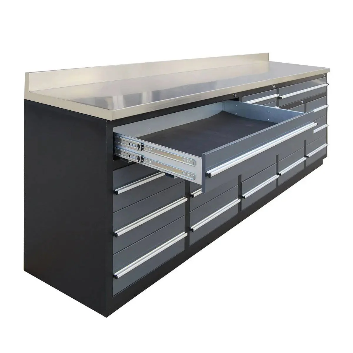 TMG Heavy Series™ 2.8m Workbench with Stainless Steel Benchtop and 20 Drawers, TMG-WB920 - Image 5