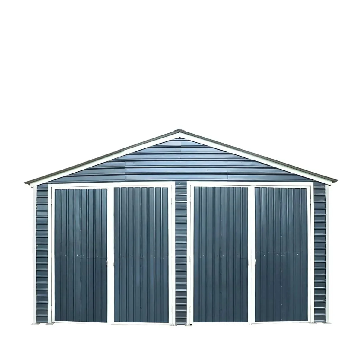 6 x 6 m Metal Garage Shed with Double Front & Side Doors, 4 m Peak Height, TMG-MS2020 - Image 2