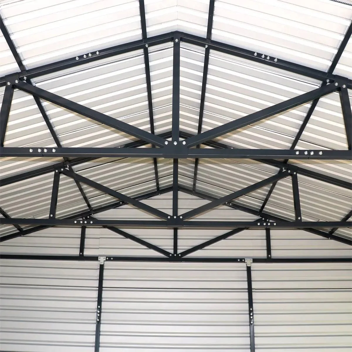 6 x 9 m Metal Garage Shed with Double Front & Side Doors, 4 m Peak Height, TMG-MS2030 - Image 19