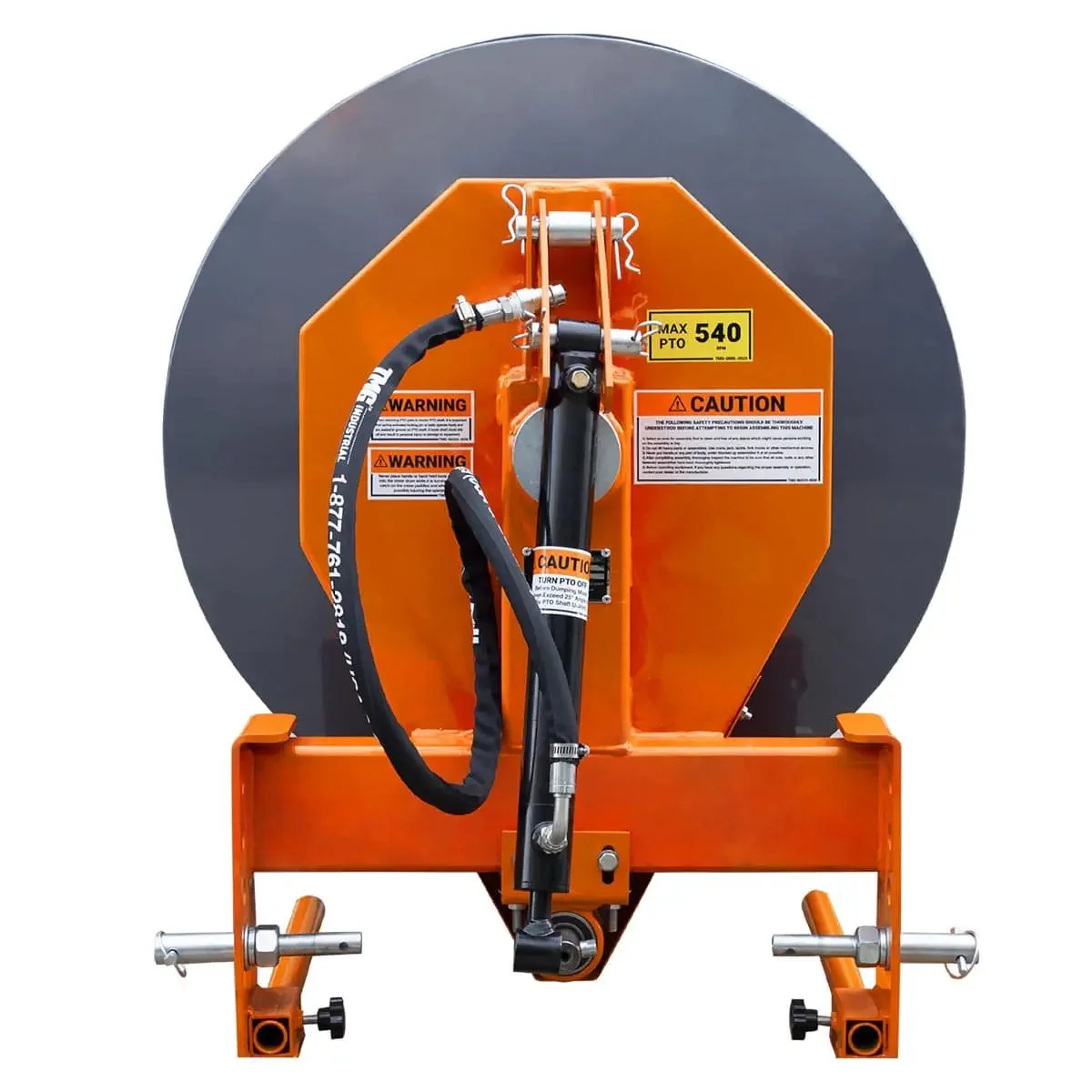 140 L 3-Point Hitch Cement Mixer, PTO Shaft Included, Category 1 Hookup, TMG-TCM5 - Image 8