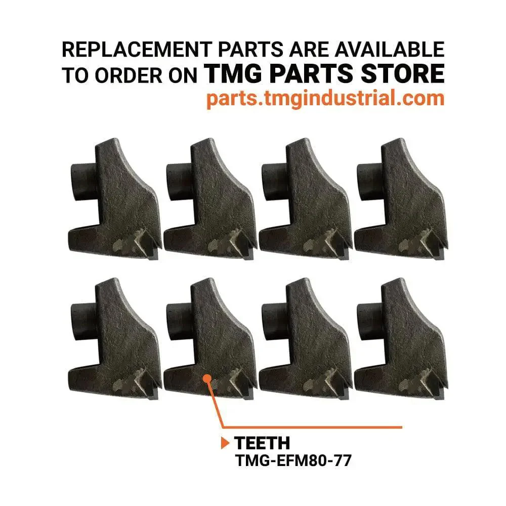 762 mm (30″) Heavy‑Duty Forestry Brush Mulcher, Fits 6 to 10 ton Excavators & Backhoes, TMG‑EFM80 - Image 4