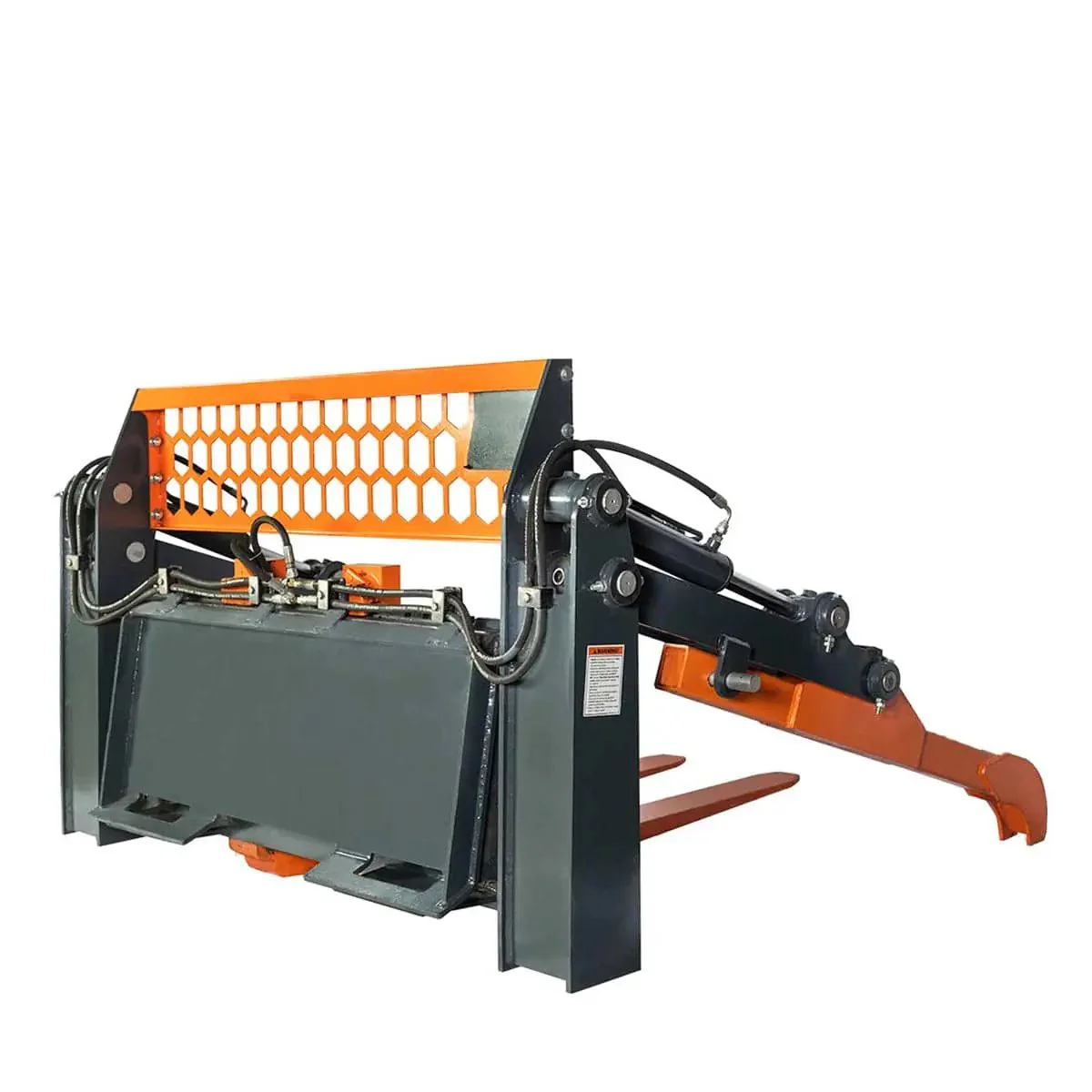 1.2 m Skid Steer Pallet Fork Pipe Grapple, Dual Hydraulic Cylinders, 2700kg Capacity, TMG-SPG45 - Image 11