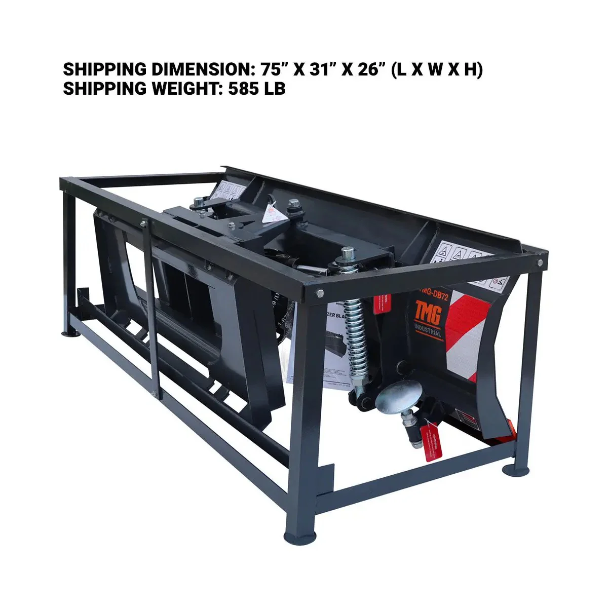 1.8 m Skid Steer Dozer Blade / Material Pusher, Bolt-On Cutting Edge, 30° Left/Right, TMG-DB72 - Image 10