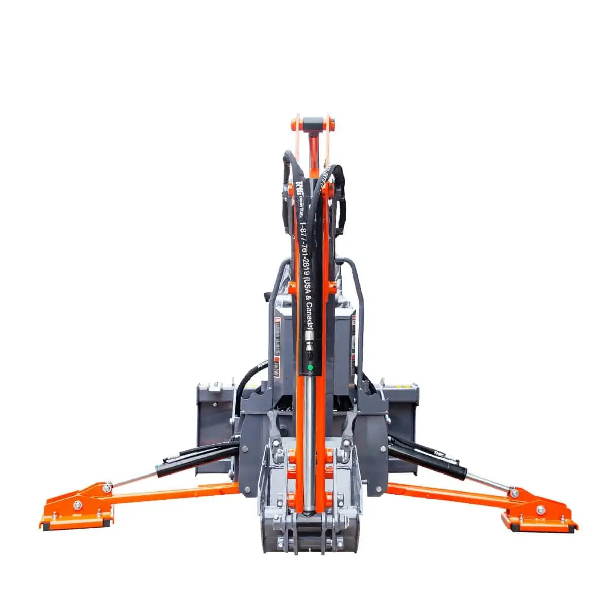 2340 mm Skid Steer Backhoe Attachment, Universal Mount, 180° Boom and Bucket Rotation TMG-SBH55 - Image 4