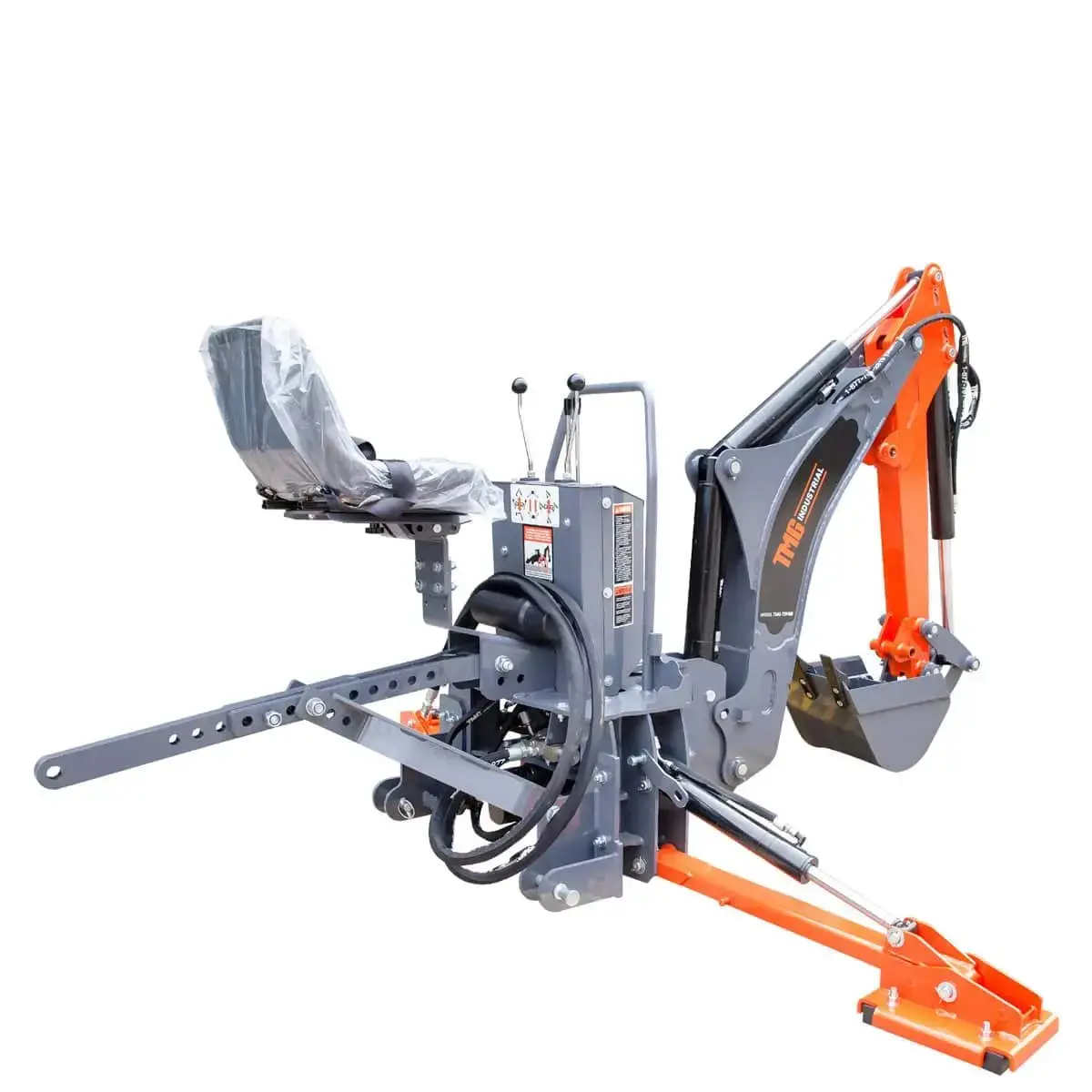 2380 mm (8’) Tractor Swing Backhoe Attachment, 180° Boom and Bucket Rotation TMG-TBH88 - Image 5