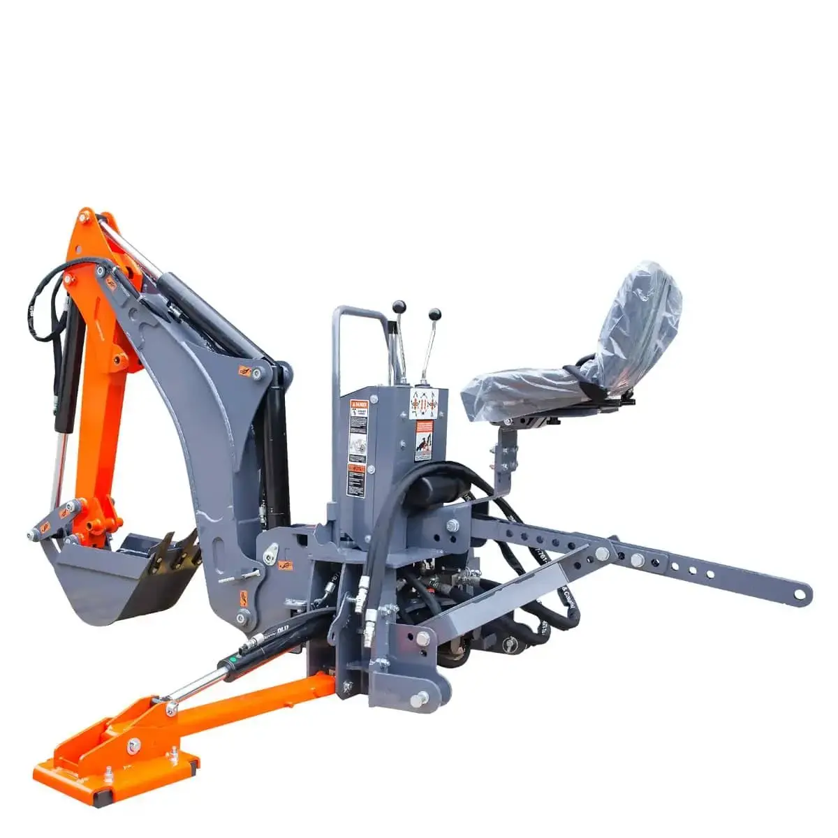 2380 mm (8’) Tractor Swing Backhoe Attachment, 180° Boom and Bucket Rotation TMG-TBH88 - Image 7