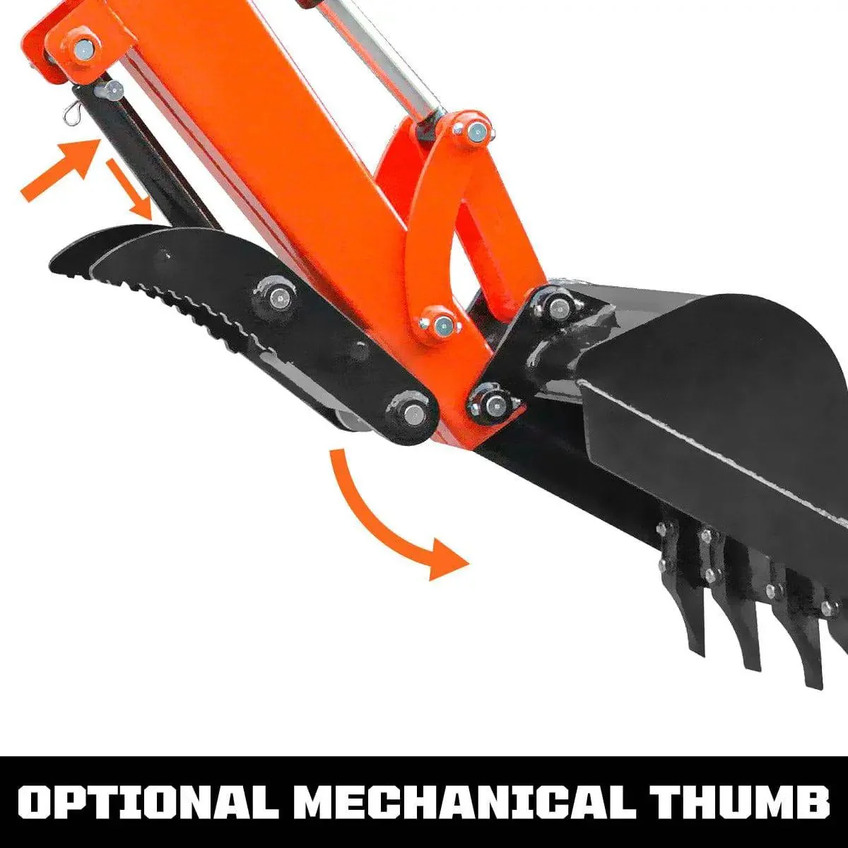 2500 mm (9’) Tractor Swing Backhoe Attachment, 180° Boom and Bucket Rotation, TMG-TBH90 - Image 3