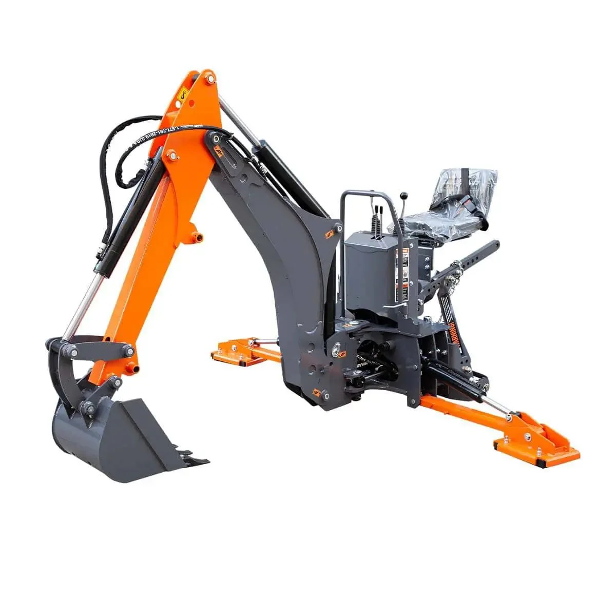 2500 mm (9’) Tractor Swing Backhoe Attachment, 180° Boom and Bucket Rotation, TMG-TBH90 - Image 6