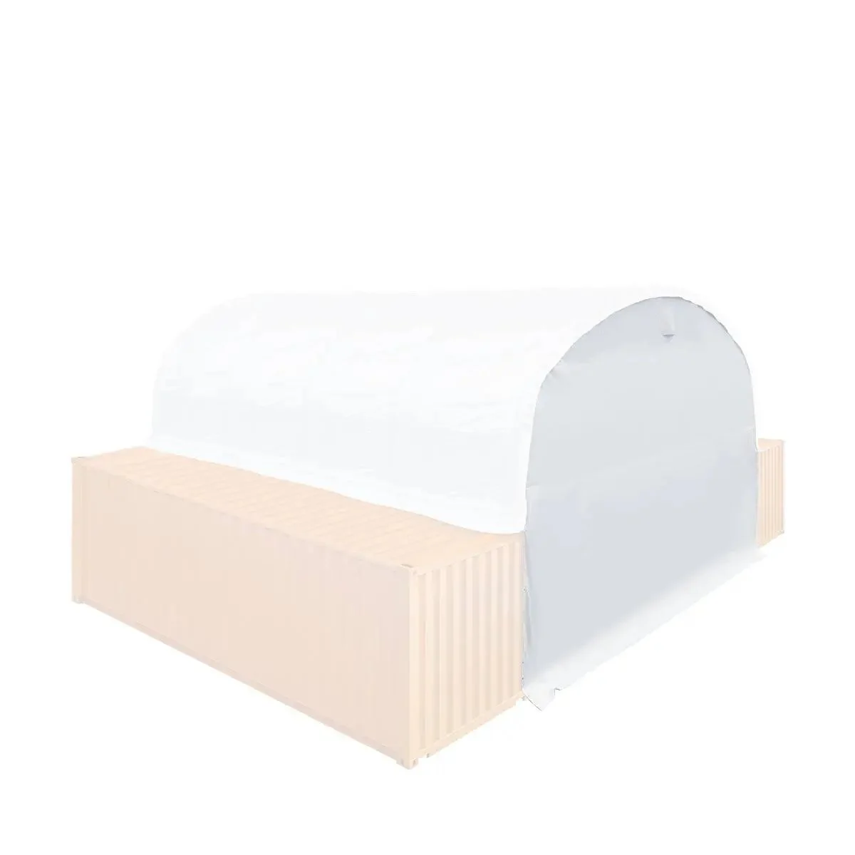 Back End Wall Kit, Compatible with TMG-DT3020C and DT3040C container shelters installed with the high cube containers (9'6" / 2.90m), TMG-DT30BW8V. - Image 5