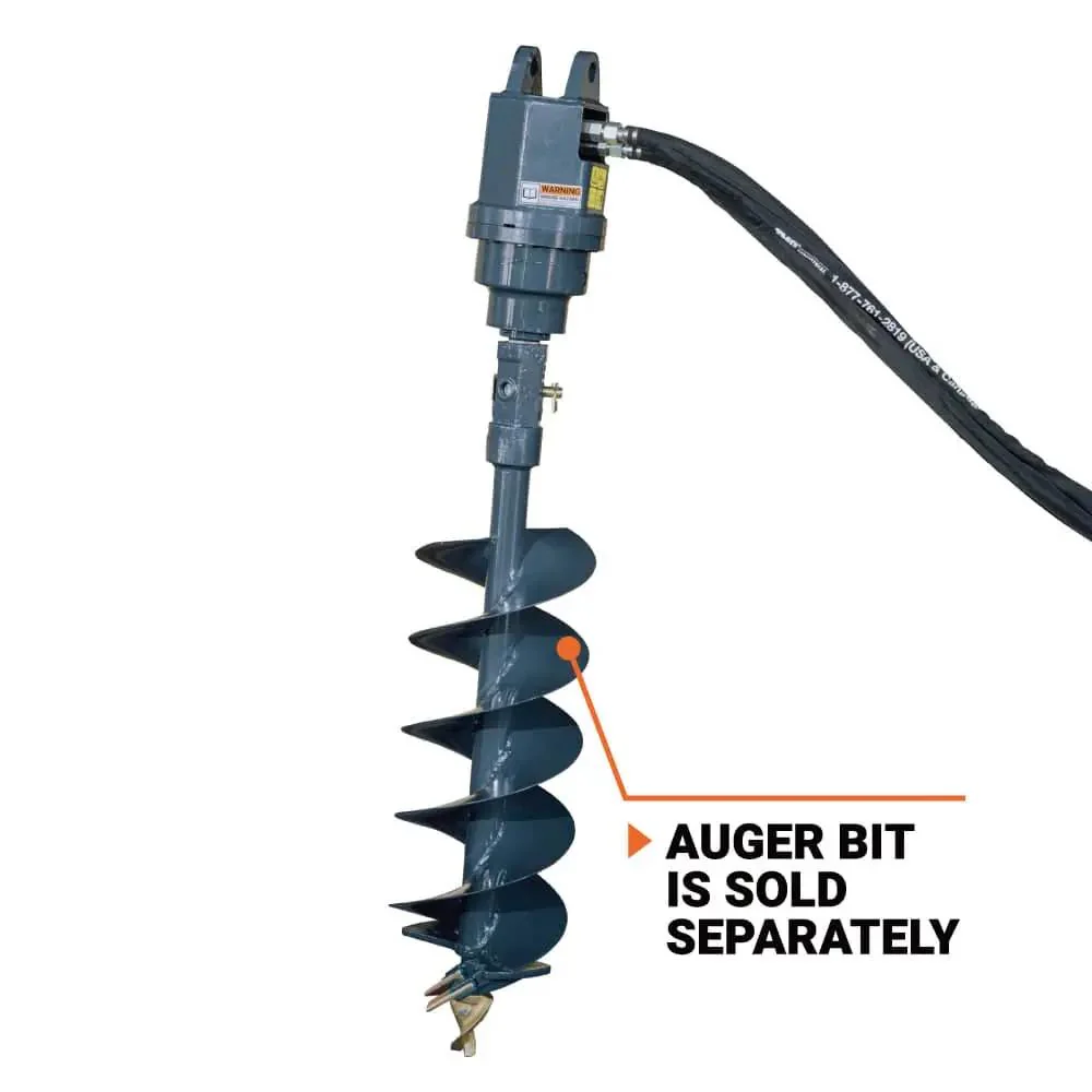 Hydraulic Post Hole Auger Drive Power Head, 26.5–76 L/min Hydraulic Flow, 50 mm (2") Hex Output Shaft, TMG-PAD30 - Image 8