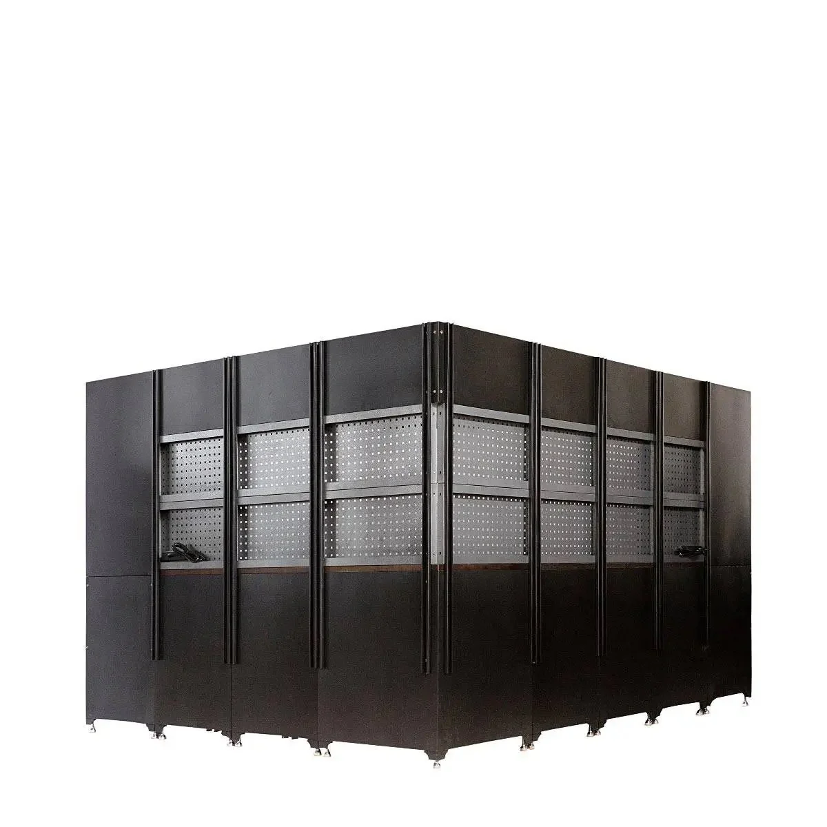 3.5m+2.6m L-Shaped Steel Garage Cabinet with Workbench, Pegboard and LED Lighting, TMG-WBM15 - Image 3