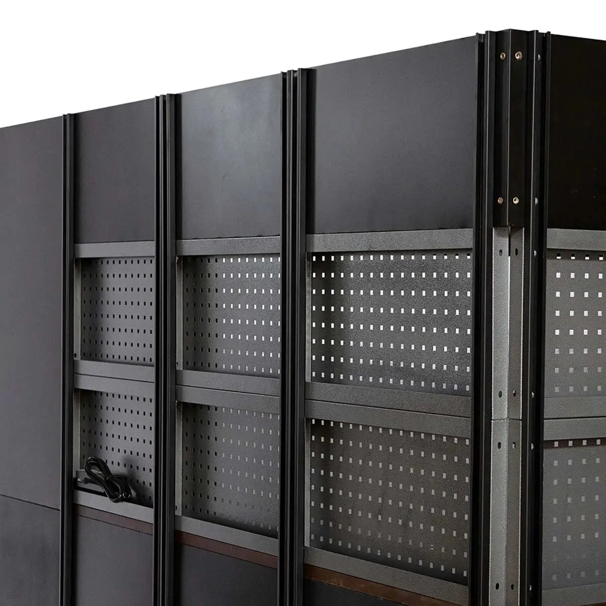 3.5m+2.6m L-Shaped Steel Garage Cabinet with Workbench, Pegboard and LED Lighting, TMG-WBM15 - Image 6