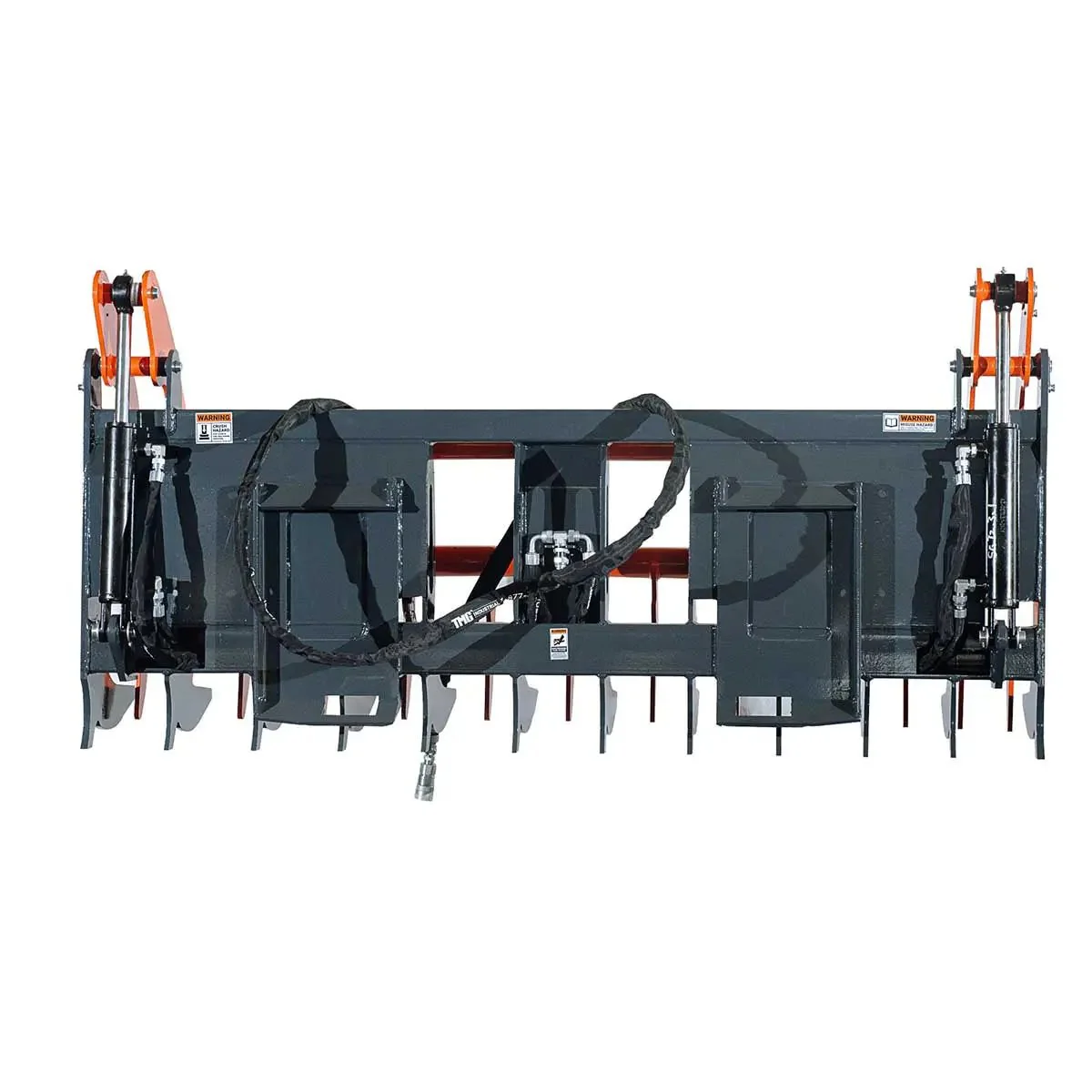 Skid Steer Skeleton Root Rake Grapple, 1180 kg Grapple Capacity, Twin Cylinders TMG-SRR72 - Image 13