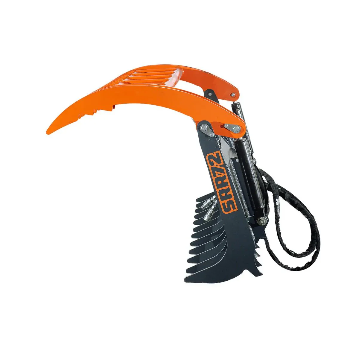 Skid Steer Skeleton Root Rake Grapple, 1180 kg Grapple Capacity, Twin Cylinders TMG-SRR72 - Image 2