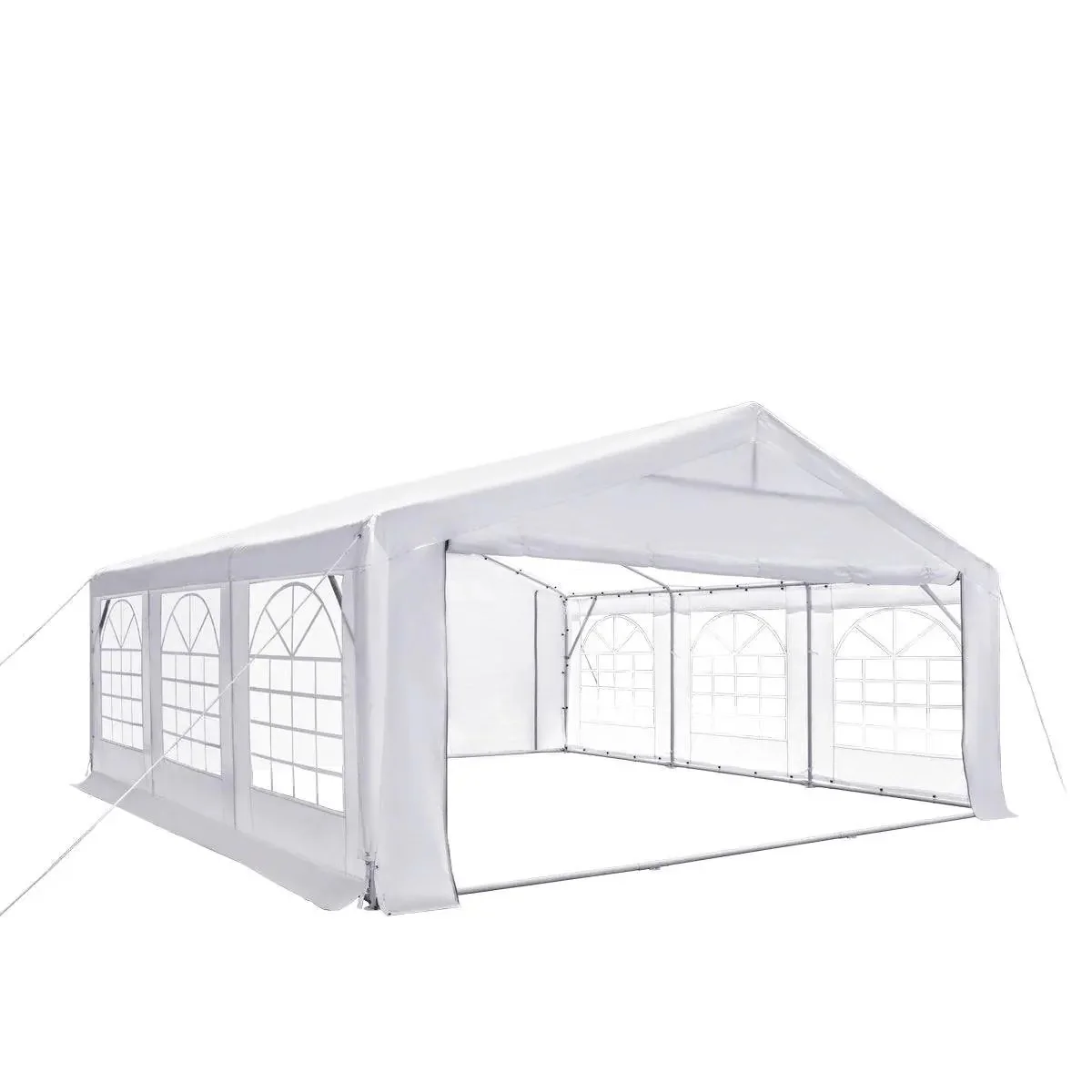 6 x 6 m Heavy-Duty Outdoor Party Tent with Removable Sidewalls and Roll-up Doors, PE Tarpaulin, TMG-PT2020F - Image 2