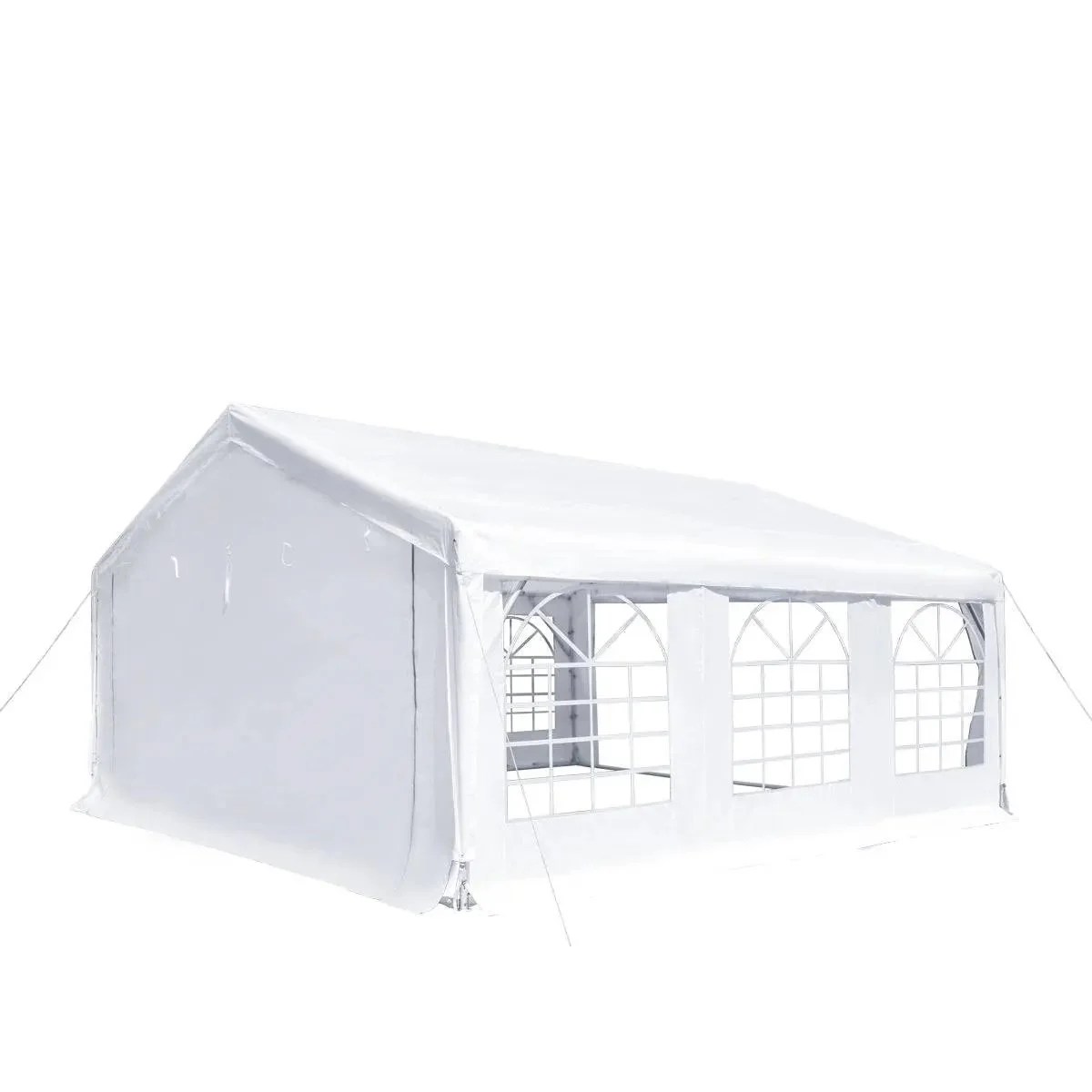 6 x 6 m Heavy-Duty Outdoor Party Tent with Removable Sidewalls and Roll-up Doors, PE Tarpaulin, TMG-PT2020F - Image 6