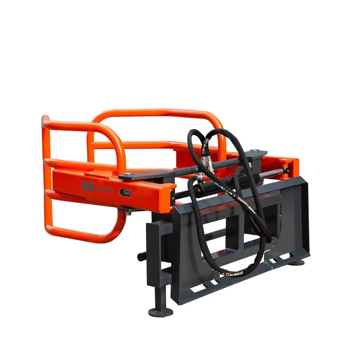 1800 mm (72") Skid Steer Hydraulic Round Bale Gripper / Squeeze Grapple, 1000 kg (2200 lb) Capacity, Universal Mount, TMG-SBG72 - Image 5