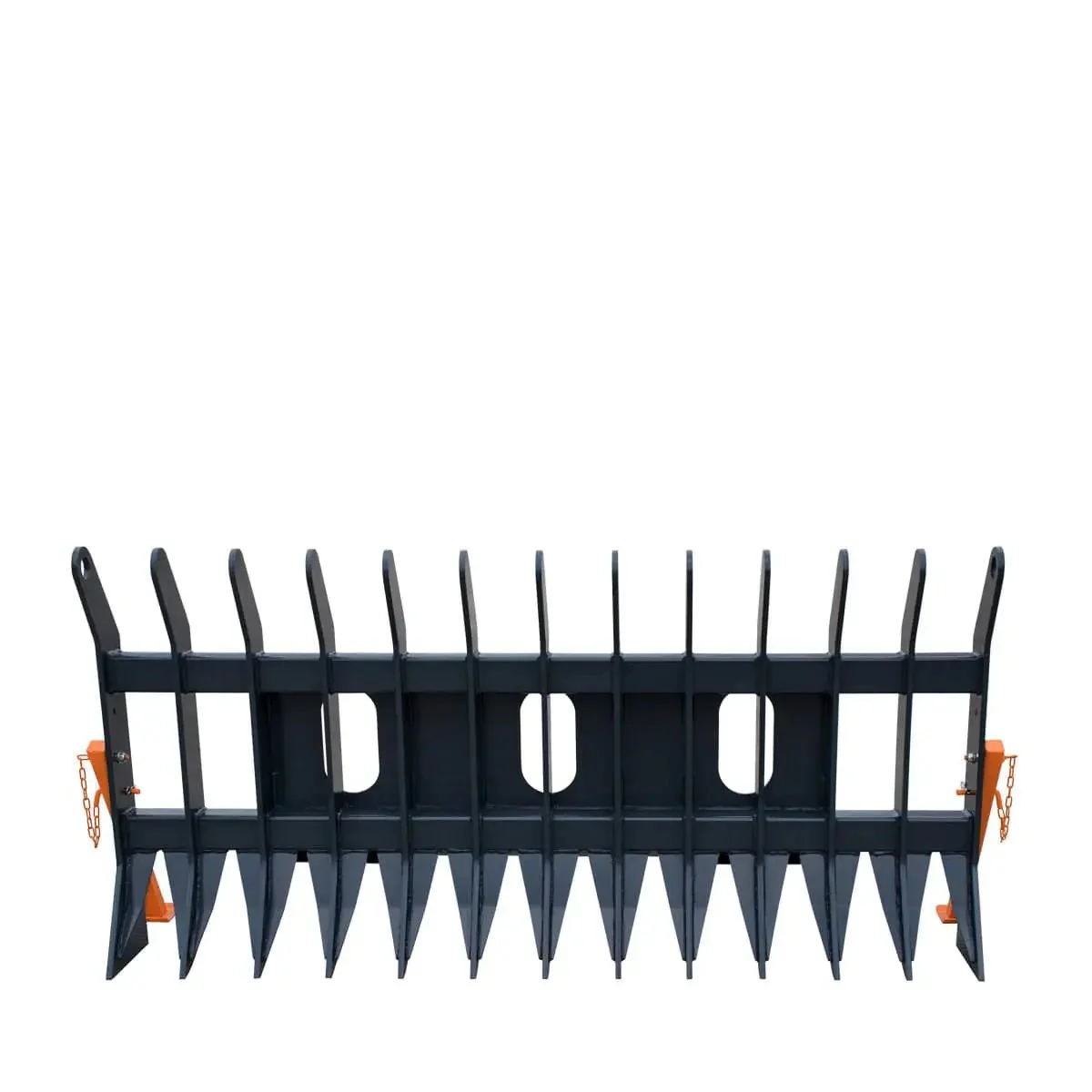 1840 mm (72″) Skid Steer Root Debris Rake Attachment, Universal Mount, 150 mm (6") Tine Spacing, TMG-SDR72 - Image 2