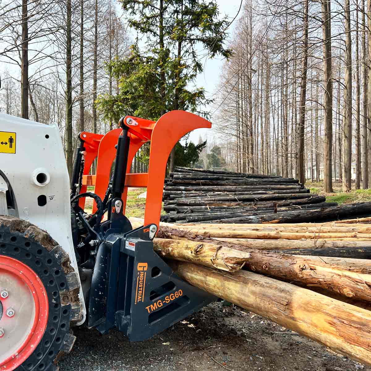 1520 mm (60") Skid Steer Skeleton Grapple Attachment, Universal Mount, TMG-SG60 - Image 5