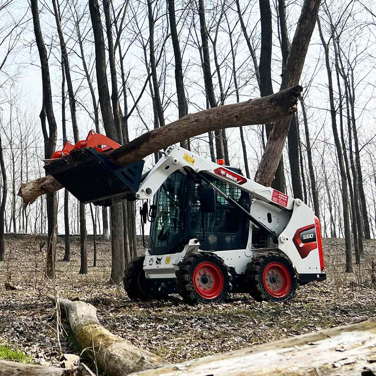 2130 mm (84") Skid Steer Skeleton Grapple Attachment, Universal Mount, TMG-SG85 - Image 3