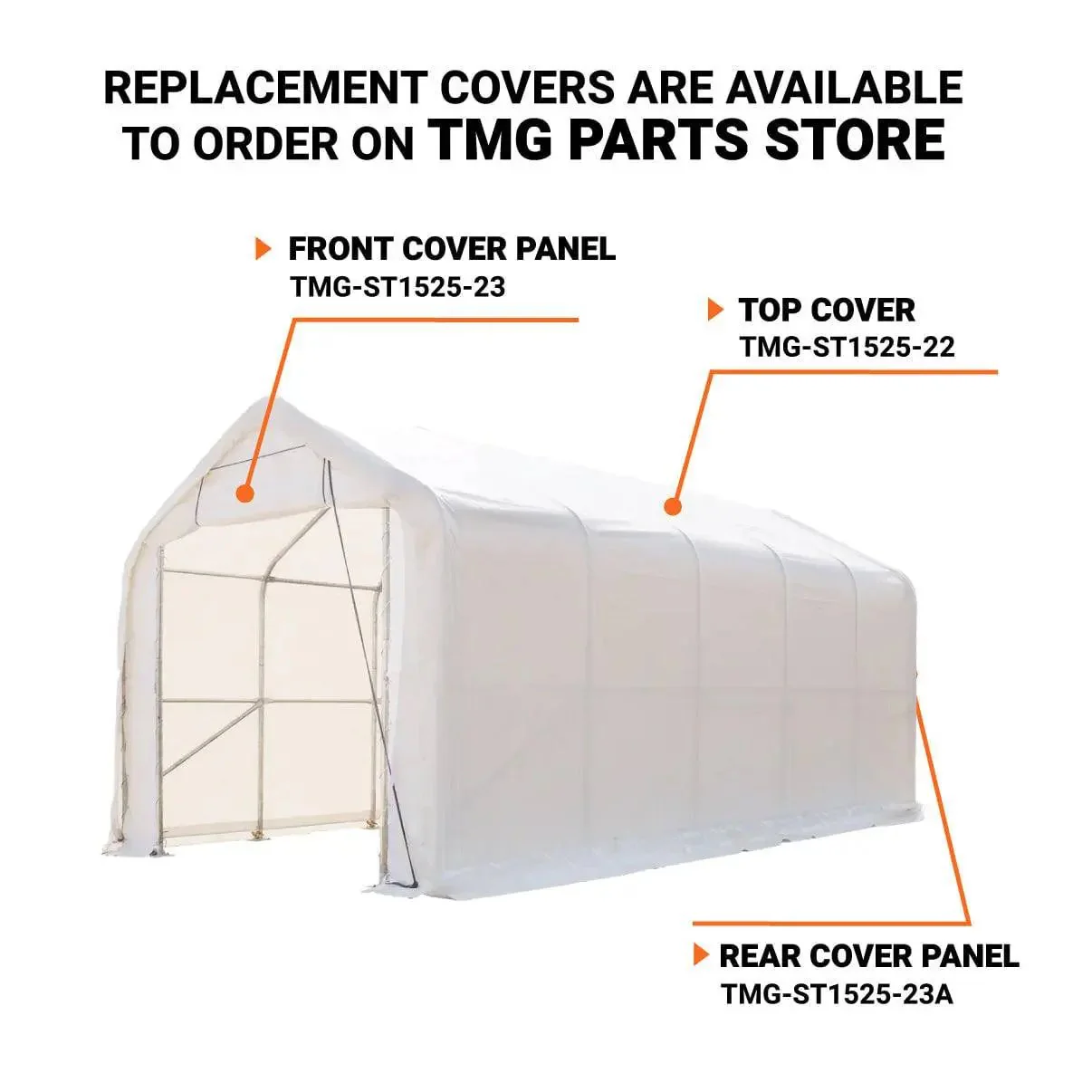 4.6 x 7. 5m RV/Motorhome Storage Shelter with Heavy-Duty 570 gsm PVC Cover, TMG-ST1525 - Image 3