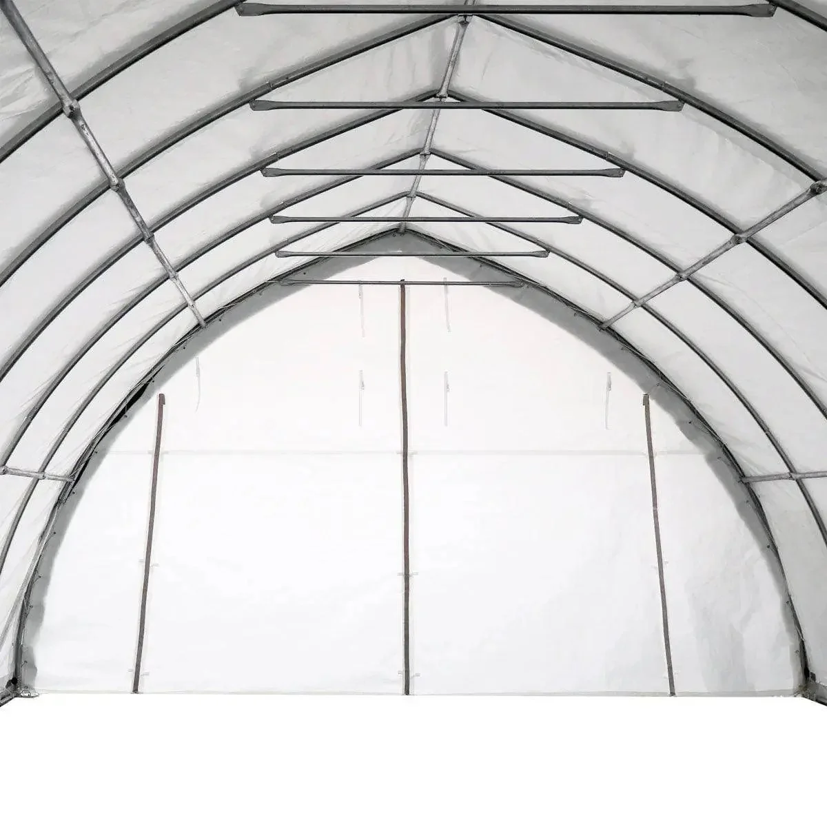 6 x 12 m Arch Wall Peak Ceiling Storage Shelter with Heavy Duty PVC Fabric Cover, TMG-ST2041PV - Image 7