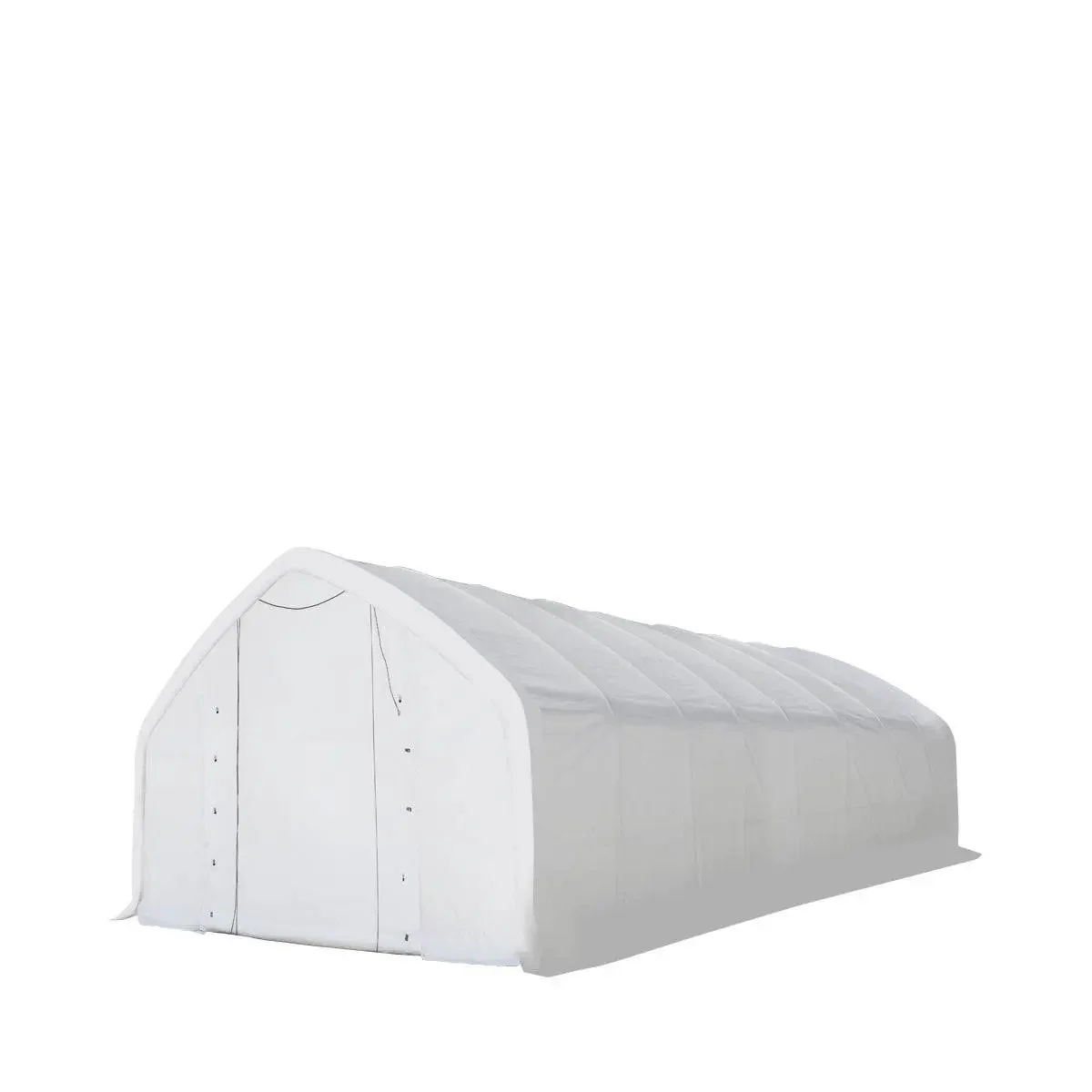 6 x 12 m Straight Wall Peak Ceiling Storage Shelter with Heavy Duty PVC Fabric Cover, TMG-ST2041V - Image 2