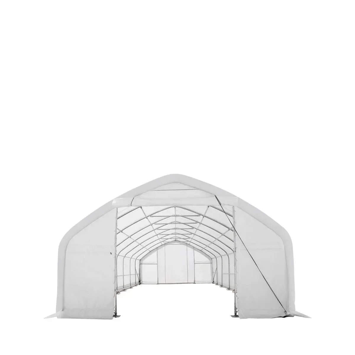 6 x 12 m Straight Wall Peak Ceiling Storage Shelter with Heavy Duty PVC Fabric Cover, TMG-ST2041V - Image 6