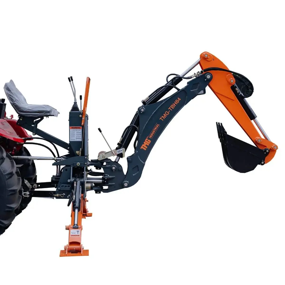 2200 mm (7’) 3-Point Hitch Swing Backhoe Attachment, Category 1 & 2, 40 - 100 HP Tractor TMG-TBH84 - Image 4