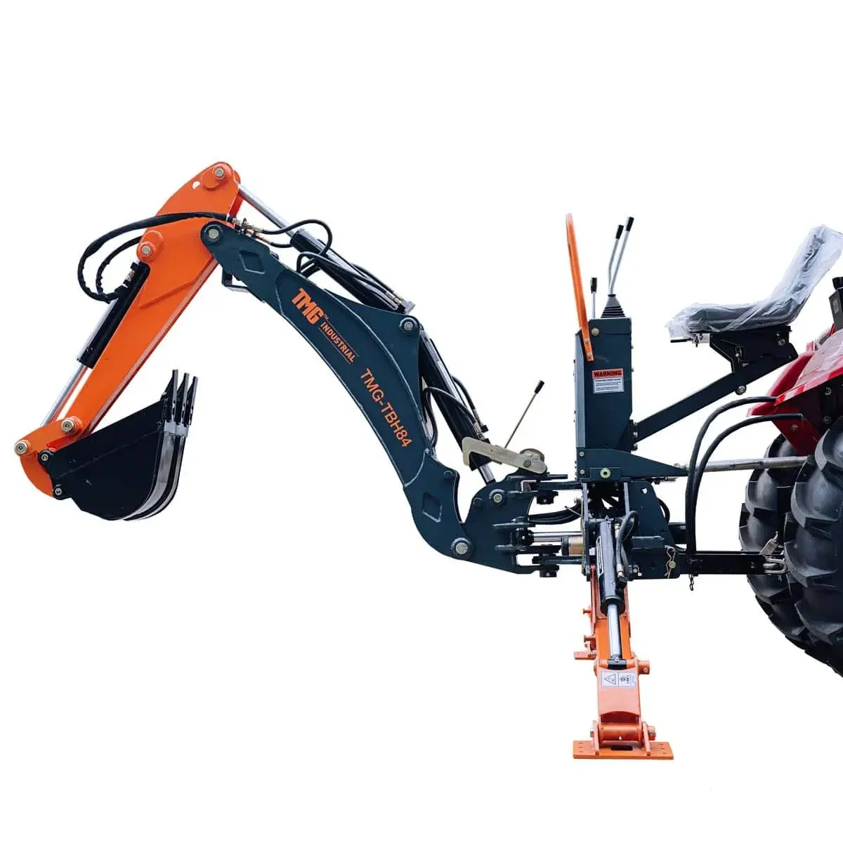 2200 mm (7’) 3-Point Hitch Swing Backhoe Attachment, Category 1 & 2, 40 - 100 HP Tractor TMG-TBH84 - Image 5