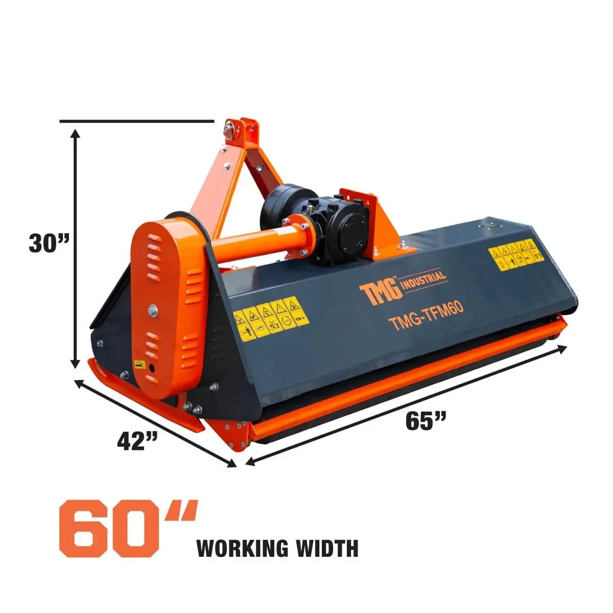 1550 mm (60") Heavy Duty Flail Mower with Forged Hammers for Tractors 30 - 60 HP, TMG‑TFM60 - Image 3