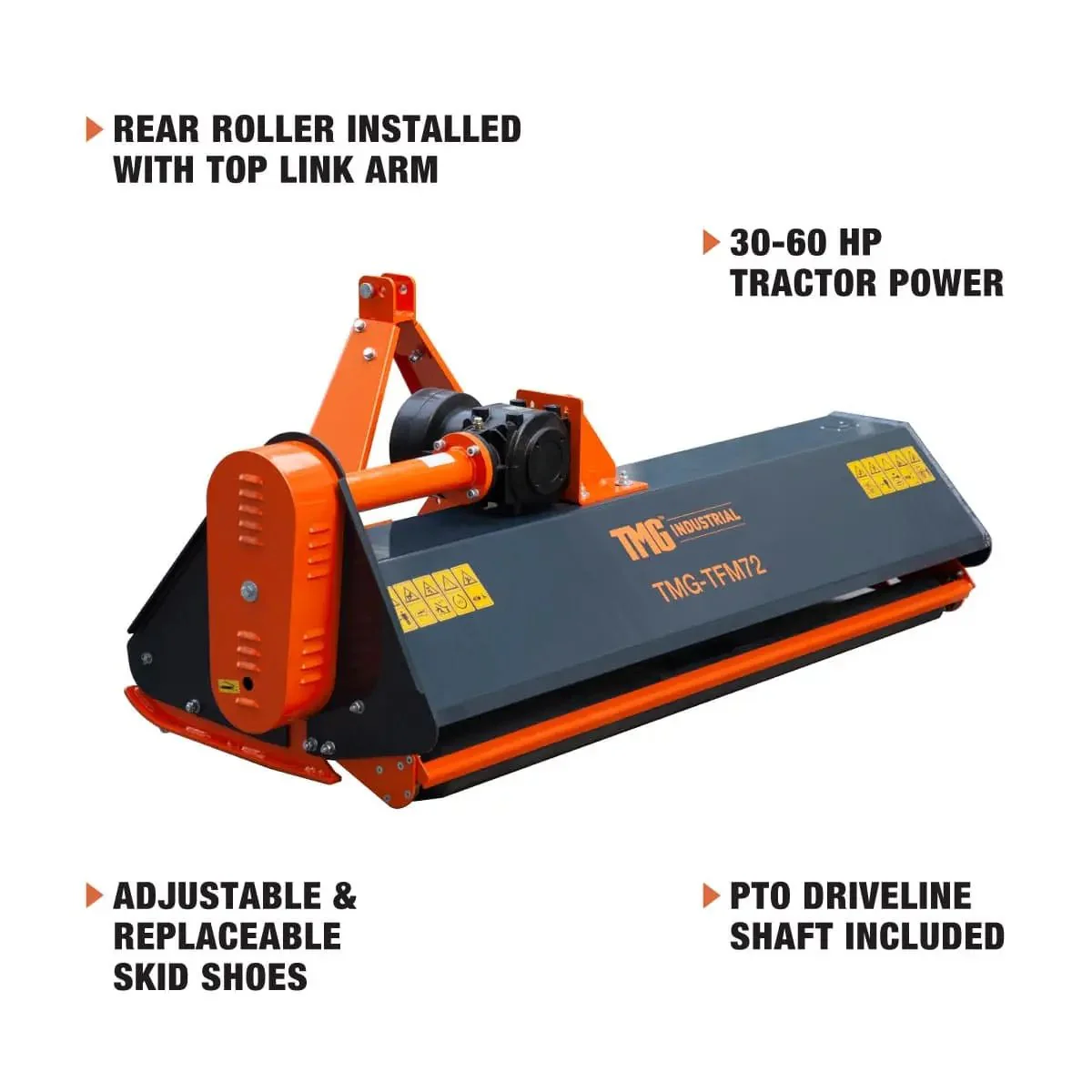 1850 mm (72") Heavy Duty Flail Mower with Forged Hammers for Tractors 30 - 60 HP, TMG‑TFM72 - Image 9