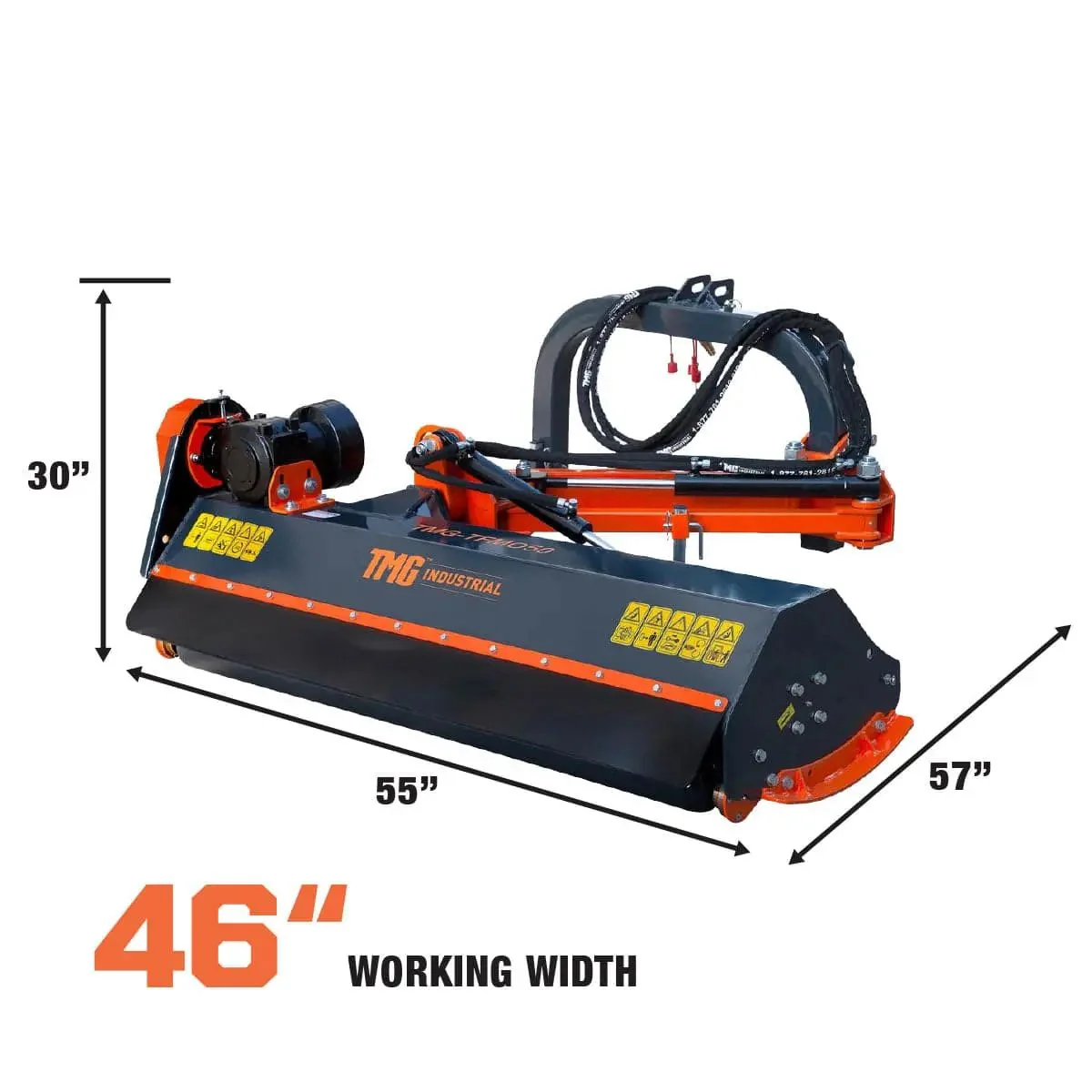 1250 mm (50″) Ditch Bank Flail Mower, Hydraulic Side Offset Verge & Slope Cutter for 20–50 HP Tractors, TMG-TFMO50 - Image 4