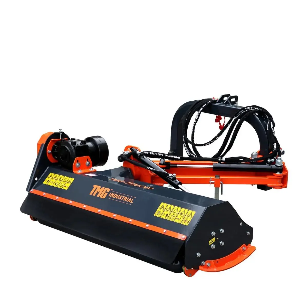 1450 mm (60") Ditch Bank Flail Mower, Hydraulic Side Offset Verge & Slope Cutter for 25–60 HP Tractors, TMG-TFMO60