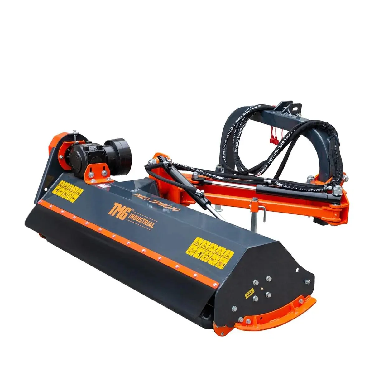 1778 mm (70") Ditch Bank Flail Mower, Hydraulic Side Offset Verge & Slope Cutter for 30–60 HP Tractors, TMG-TFMO70