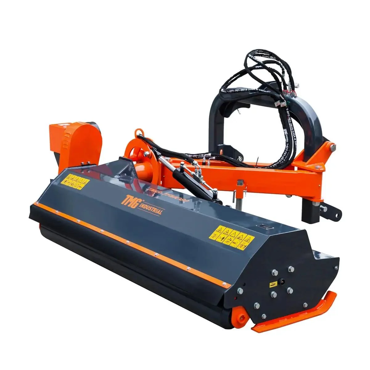 2000 mm (80″) Ditch Bank Flail Mower, Hydraulic Side Offset Verge & Slope Cutter for 50–90 HP Tractors, TMGTFMO80