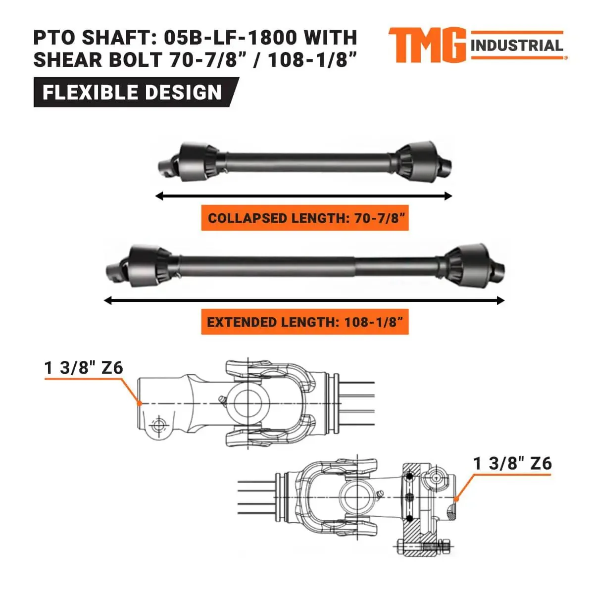 2200 mm (90") Ditch Bank Flail Mower, Hydraulic Side Offset Verge & Slope Cutter for 50–90 HP Tractors, TMGTFMO90 - Image 9