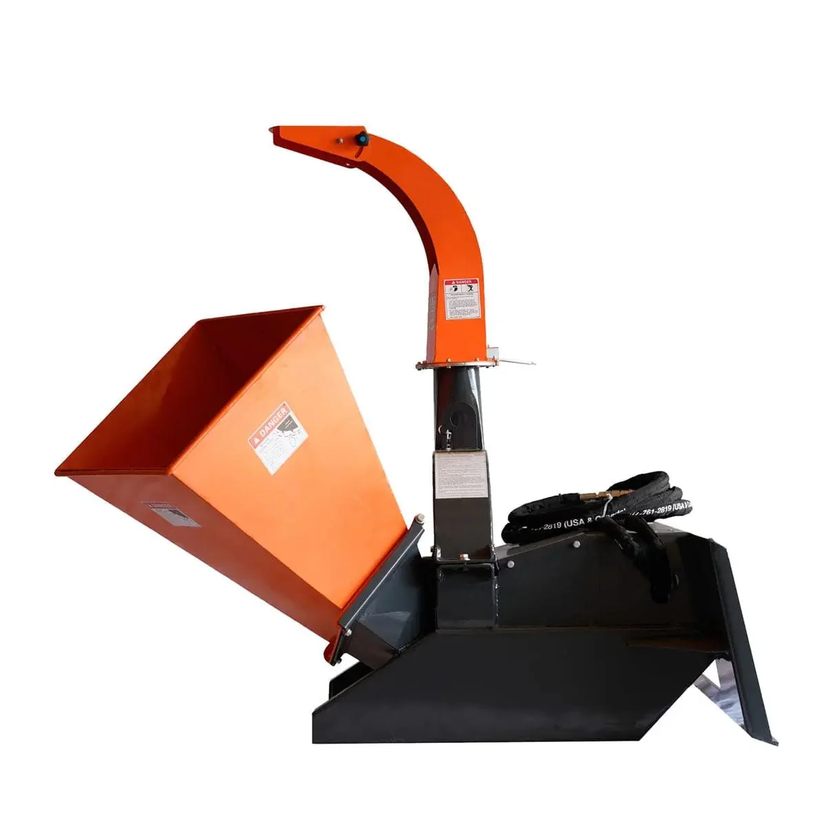 100 mm (4") Skid Steer Wood Chipper, 360° Swiveling Chute, Universal Skid Steer Mount, TMG-WC42S - Image 6