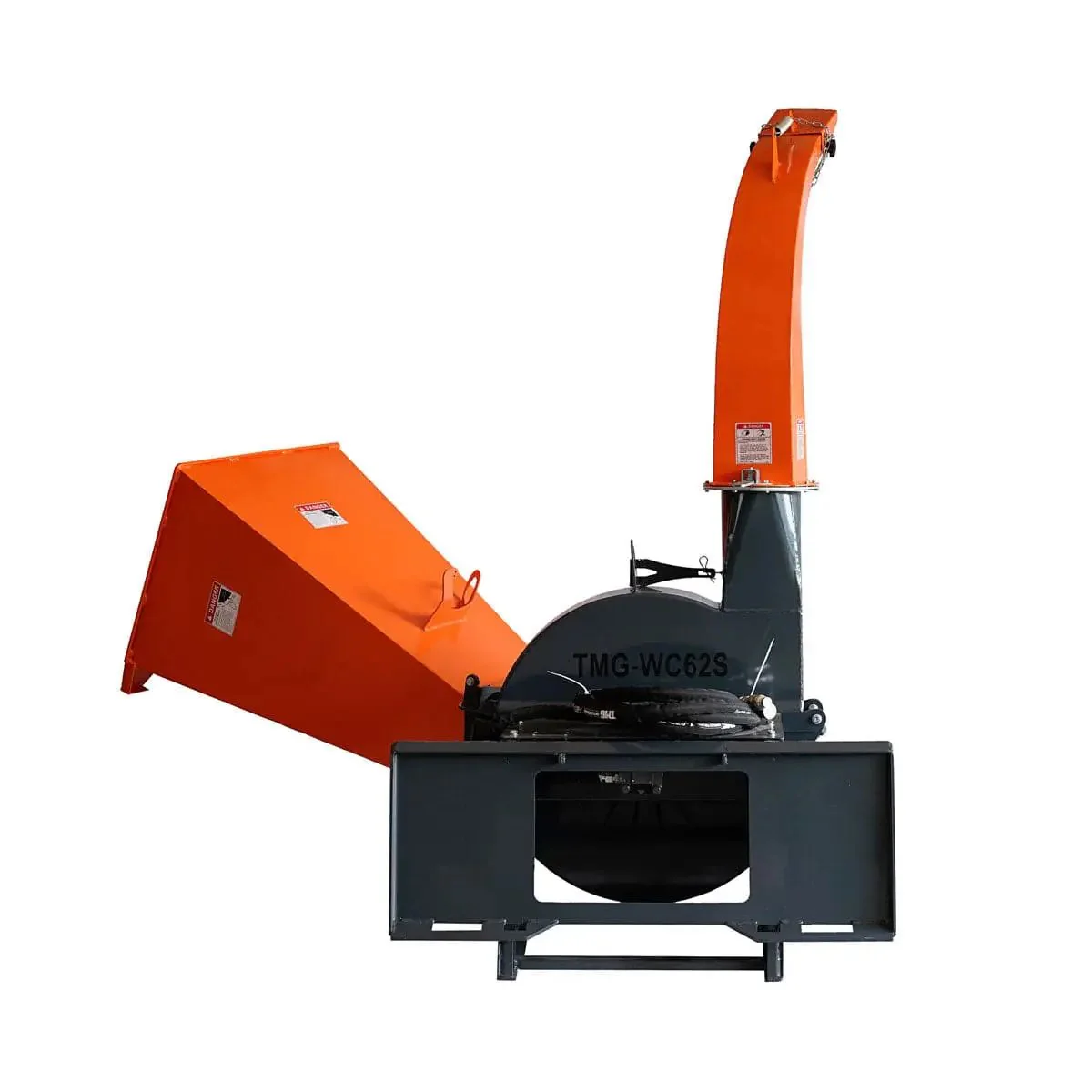 150 mm (6") Skid Steer Wood Chipper, 360° Swiveling Chute, Universal Skid Steer Mount, TMG-WC62S - Image 15